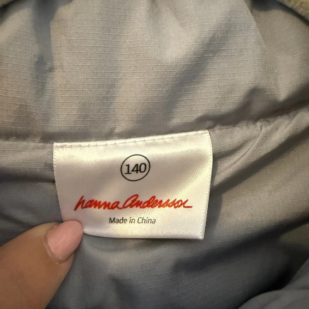 Hanna Andersson Kids Blue Fleece Zip Up Jacket Size‎ 140